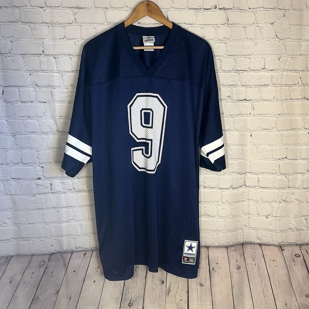 NFL Dallas Cowboys team  Tony Romo #9 Blue White Jersey size XL 7022M NFL Player
